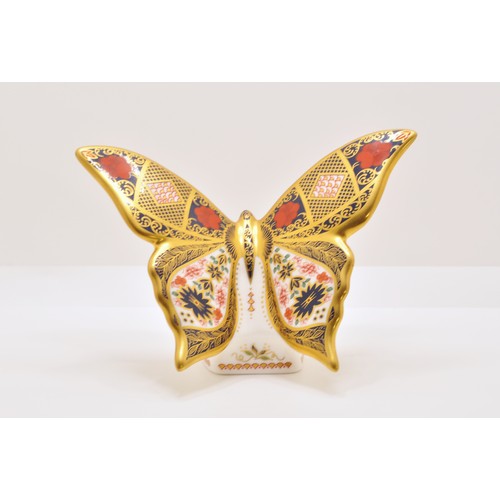 168 - A Royal Crown Derby paperweight, Old Imari Butterfly, celebrating the Golden Anniversary of Old Imar...