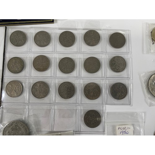 69 - Coinage consisting of British sixpences consecutively dating 1953-1967  and other mixed coins