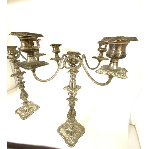 31A - Substantial pair of decorative five arm candelabras, approx H49cm