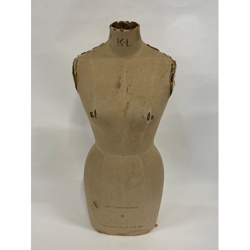 15 - Vintage Mannequin, made in England stamped Kennett & Lindsell Ltd, approx H86cms