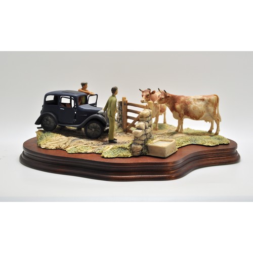 51 - Border Fine Arts 1985 c.1972 James Herriot model vets car with cattle at gate