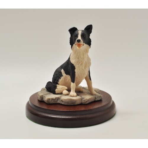 55 - Border Fine Art x3 models - One man and his dog, border collie figure and Jocks Pride, all signed Ay... 