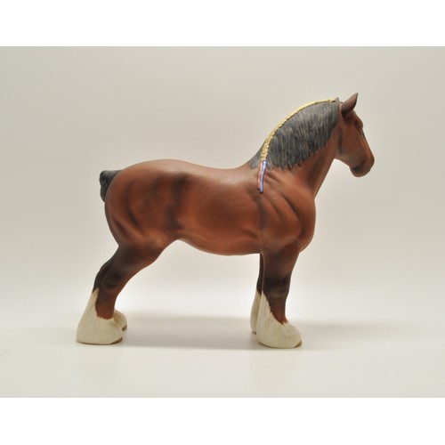 64 - Beswick shire horse, CH Burnham Beauty, matt brown finish, height 27cms.
Sale proceeds for this item... 