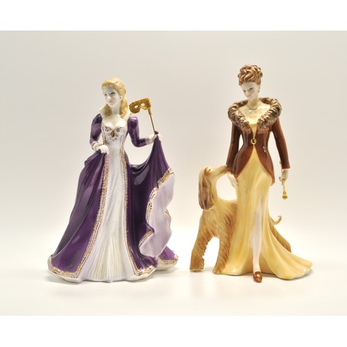 75 - Royal Worcester lady figures, both limited editions,  Glittering Occasions 'Masked Ball' height 240c... 