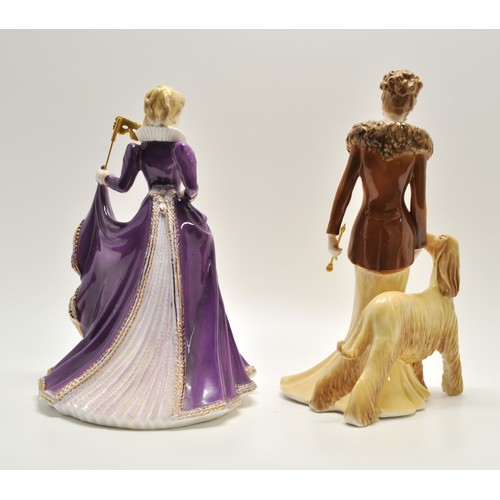 75 - Royal Worcester lady figures, both limited editions,  Glittering Occasions 'Masked Ball' height 240c... 