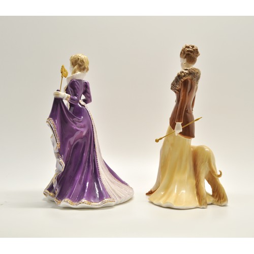 75 - Royal Worcester lady figures, both limited editions,  Glittering Occasions 'Masked Ball' height 240c... 