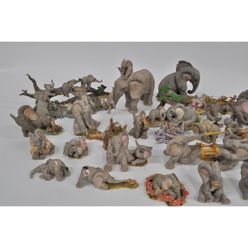 81 - Very large collection of Elephant figures, predominately Tuskers and Henry,  including  models Take ... 