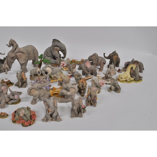 81 - Very large collection of Elephant figures, predominately Tuskers and Henry,  including  models Take ... 