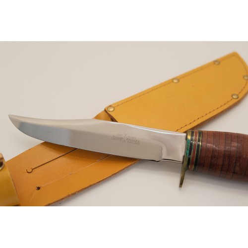 109 - William Rodgers Sheffield 'I cut my way' bowie knife, aluminium pommel, with sheath. Note: This lot ... 