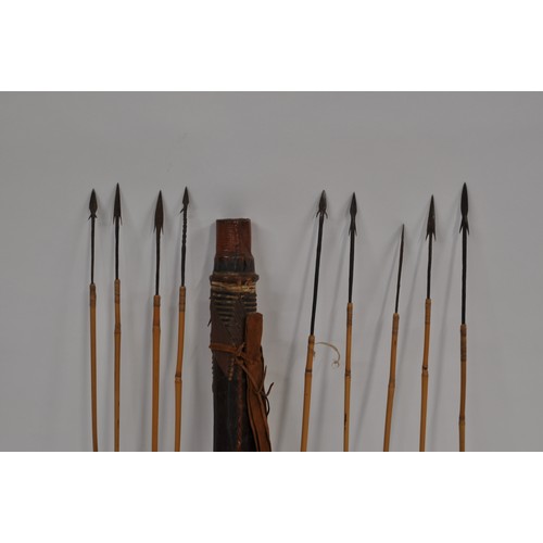 111 - Tribal Interest - Haua / Tuareg Quiver and arrows together with Sudanese daggers