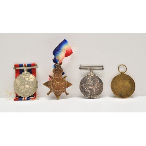 117 - x3 WWI medal group - 1914 (Mons) Star, British War and Victory medals attributed to 2248 Pte.A.Knapp... 