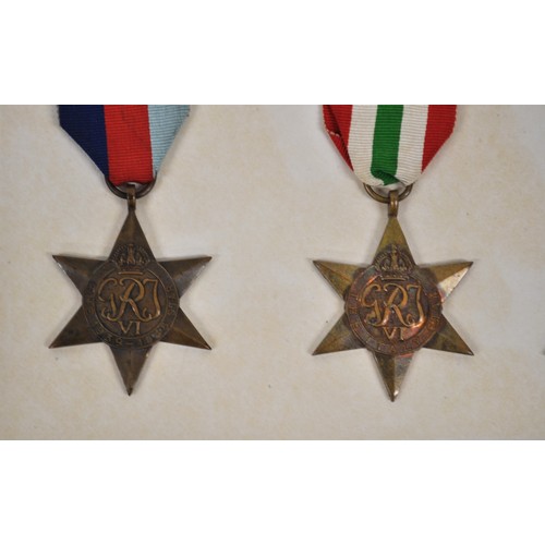 132 - WW2 medal group  - The 1939-1945 Star, The Italy Star, The Africa Star