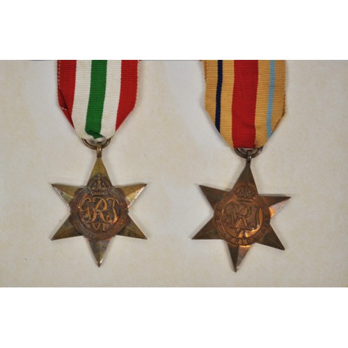 132 - WW2 medal group  - The 1939-1945 Star, The Italy Star, The Africa Star