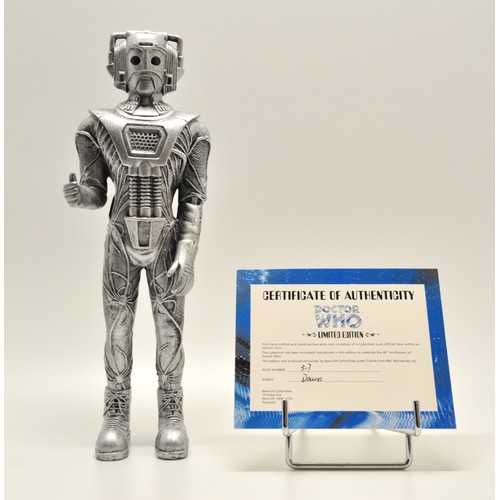 178 - RARE DR WHO Signed Memorabilia - 40th anniversary Dr Who Cyberman Limited Edition boxed figure  with... 