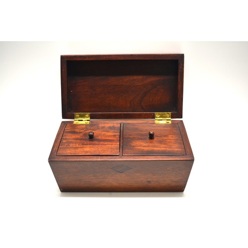 19 - Mahogany tea caddy