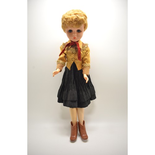 196 - Vintage 1950's  Dale Evans Gail of the West doll, 61 cms tall , hard plastic,  great condition for a... 