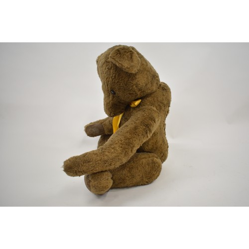 193 - Vintage jointed hump back teddy bear, approx overall length 53cm