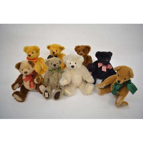 192 - Group of x8 Deans' Bears, six with tags including Hugo and Hudson