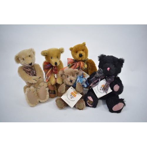 189 - x5 1990's collectable Canterbury Bears, some with original tags