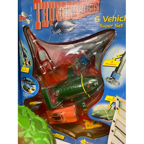 184 - Thunderbirds Interest - Tracey Island  together with Carlton Soundtech 6 vehicle super set and other... 