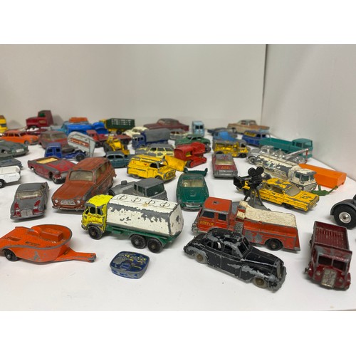 155B - In excess of 60 diecast and other vehicles from makers Corgi, Lesney, Matchbox etc. in mostly in nee... 