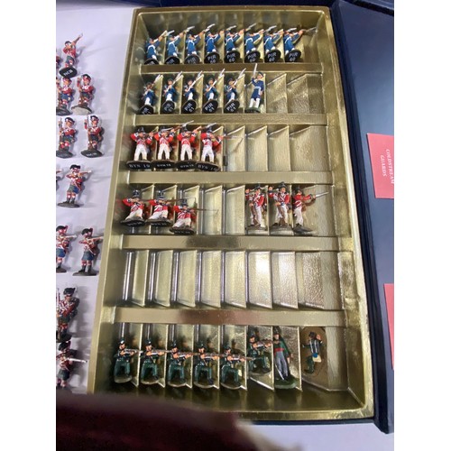 145 - A large quantity of metal figures predominately Napoleonic British and French infantry/artillery inc... 