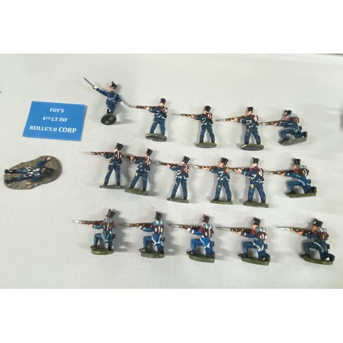 145 - A large quantity of metal figures predominately Napoleonic British and French infantry/artillery inc... 