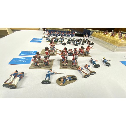 145 - A large quantity of metal figures predominately Napoleonic British and French infantry/artillery inc... 