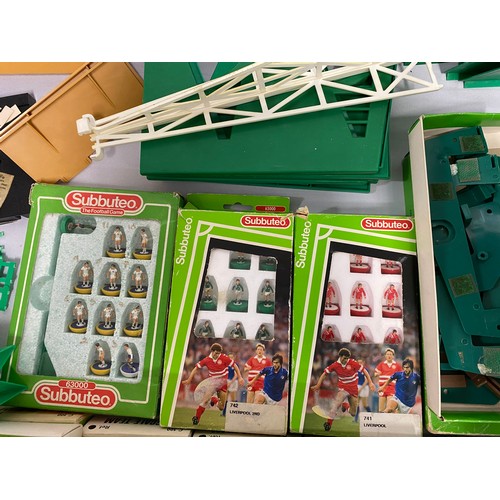 149A - Subbuteo Table Soccer including stadium grandstand, lighting tower, fencing x13 teams,   accessories... 