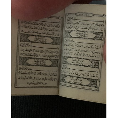 118 - Miniature Islamic Koran printed for Muslim Soldiers World War I. Copies were frequently issued to Mu... 