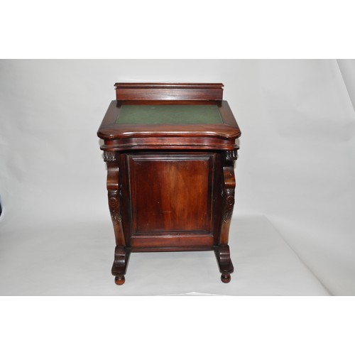 154 - Davenport style desk in need of renovation complete with inner drawers, lift up desk top, lift up st... 