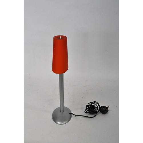 162 - Ikea lamp with orange glass shade, PAT tested.