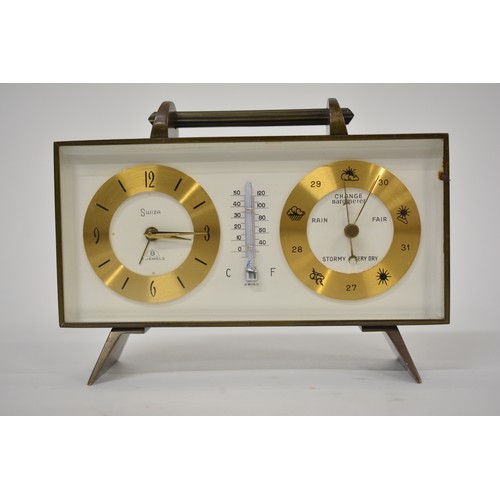 183 - German Goldbuhl musical clock together with Galerie Villette slatecraft Welsh mantle clock - West Ge... 