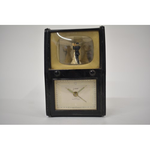 183 - German Goldbuhl musical clock together with Galerie Villette slatecraft Welsh mantle clock - West Ge... 