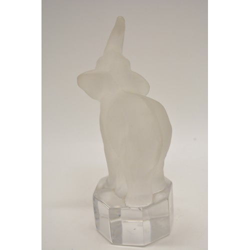 204 - A vintage Goebel glass animal study of a trumpeting elephant.