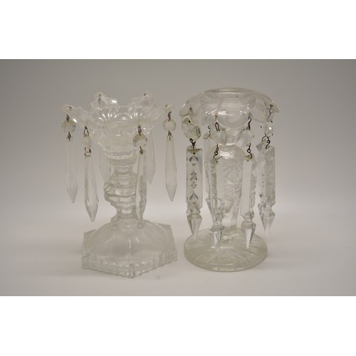 206 - Glassware items consisting of lustres