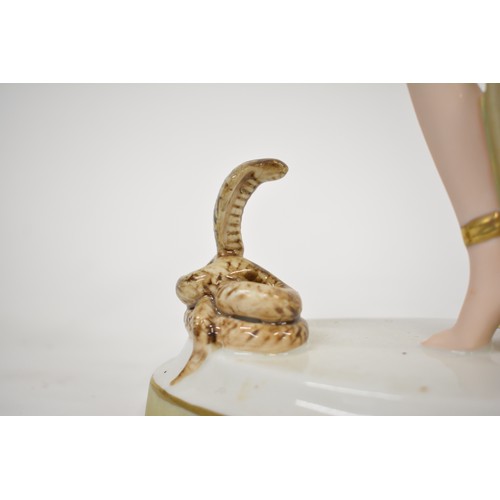 223 - Royal Dux hand painted Art Deco figure of a snake charmer