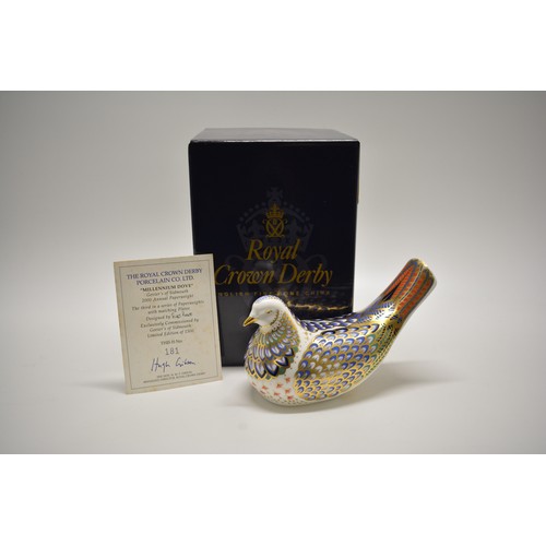 230 - Royal Crown Derby large signature edition 'Millenium Dove' designed by Sue Rowe, limited edition of ... 