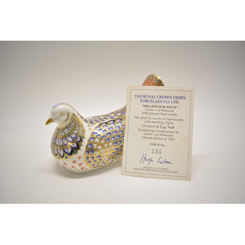 230 - Royal Crown Derby large signature edition 'Millenium Dove' designed by Sue Rowe, limited edition of ... 