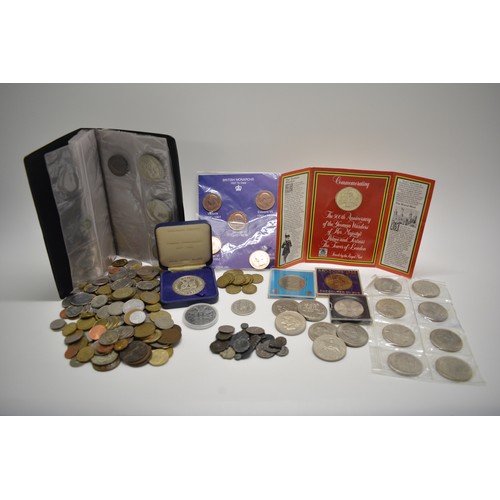 255 - Mixed coinage from UK and around the world, to also include some roman coins, and some silver coins