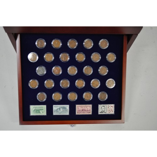 263 - 100 Years of Lincoln Coins - 150th Anniversary Edition Presentation Chest containing three drawers o... 