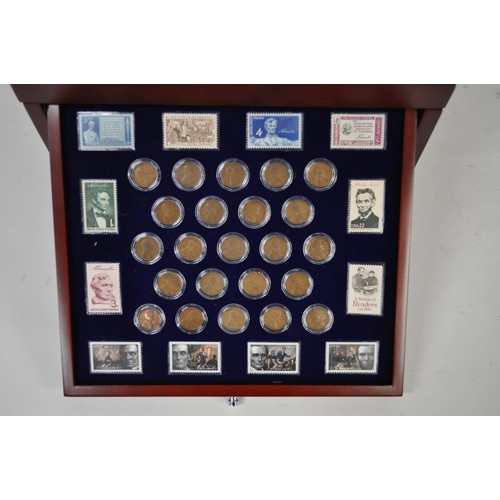 263 - 100 Years of Lincoln Coins - 150th Anniversary Edition Presentation Chest containing three drawers o... 