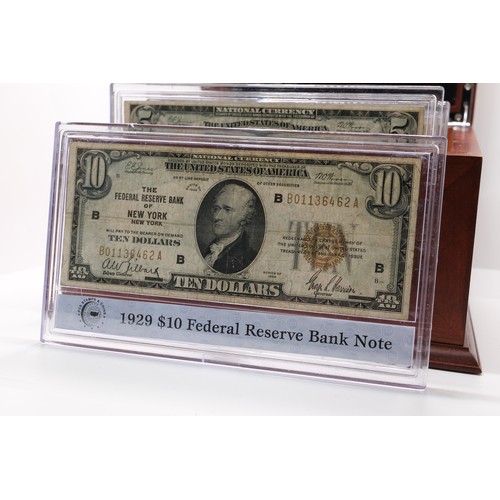 265 - PCS Stamps and Coins The Complete Denomination Set of 1929 Federal Reserve Bank Notes in a presentat... 