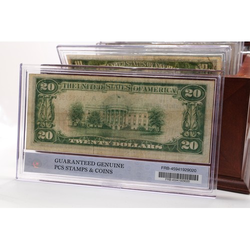 265 - PCS Stamps and Coins The Complete Denomination Set of 1929 Federal Reserve Bank Notes in a presentat... 