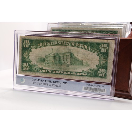 265 - PCS Stamps and Coins The Complete Denomination Set of 1929 Federal Reserve Bank Notes in a presentat... 