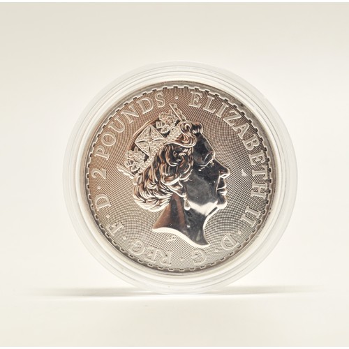 271 - Royal Mint 2021 British Britannia £2 silver bullion coin in capsule.  In 2021 The Royal Mint release... 