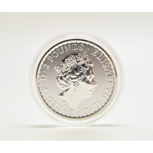 272 - Royal Mint 2021 British Britannia £2 silver bullion coin in capsule.  In 2021 The Royal Mint release... 