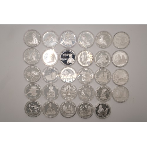 283 - History of Britain Silver Bullion Collection, part set with x28 coins with Certificates. Each coin 1... 