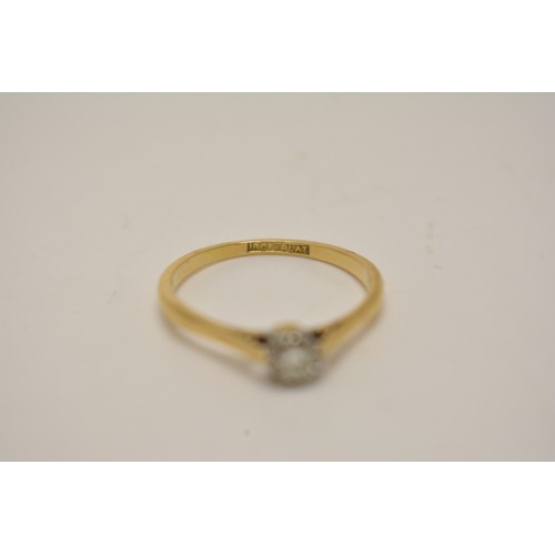 334 - x2 gold rings - 22ct yellow gold band hallmarked Birmingham approx size M/N weight 5.5g.  18ct/plat ... 