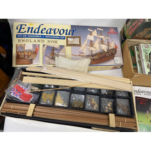 86D - x2 Boxed Construction Model sets of 'Sovereign of the Seas' and  'Endeavour'